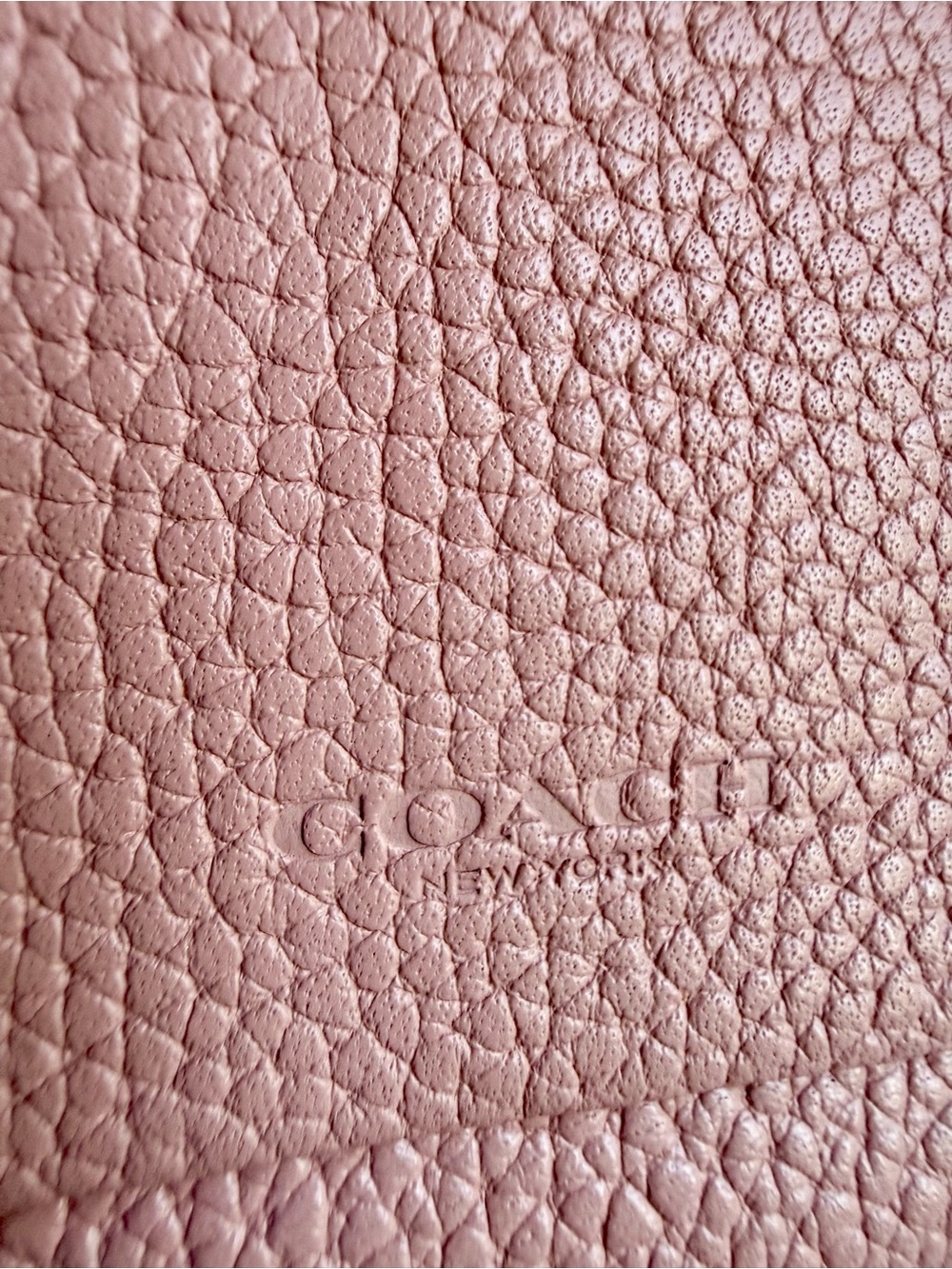 Coach Peony Pink Pebble Leather Phone Wristlet Wallet 13943 SV/PY